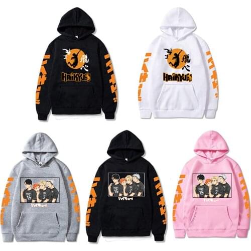 Japanese Anime Haikyuu Cosplay Hoodies Sweatshirts Mens 3D Print Karasuno High School Jacket Harajuku Pullover Hoodie Coat Women