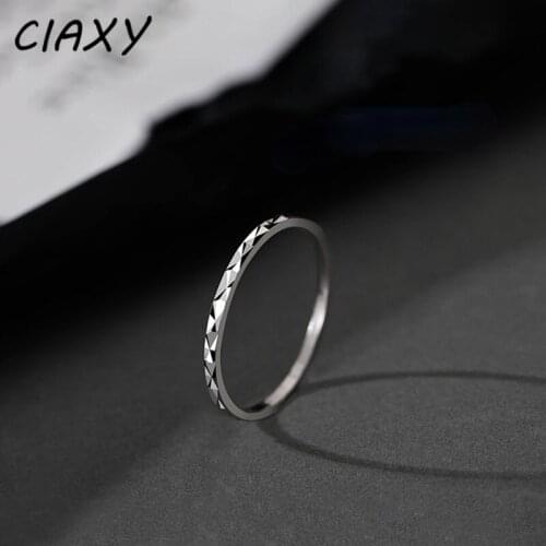 CIAXY 925 Sterling Silver Mini Rhombus Corners Open Rings for Women Engagement Rings Fashion Jewelry Anillos
