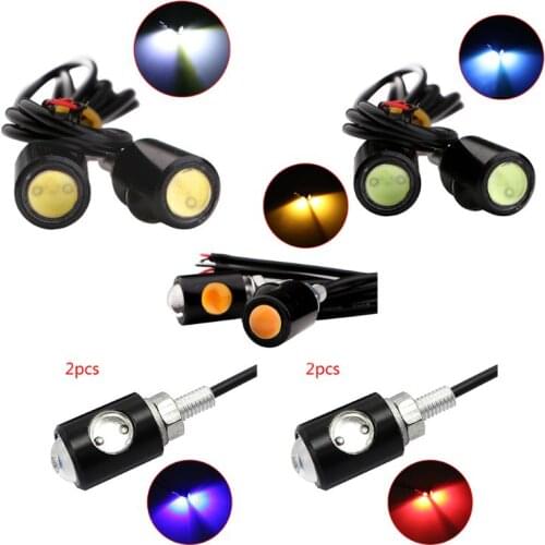 1Pair Universal Motorcycle LED Mini License Plate Light Turn Signal Eagle Eye Shape Turn Indicators for Kawasaki for Honda