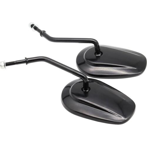2PCS Motorcycle Mirrors Aluminum Rear view Mirror End Black REARVIEW MIRRORS FOR HARLEY SOFTAIL DYNA SPORTSTER TOURING CRUISER