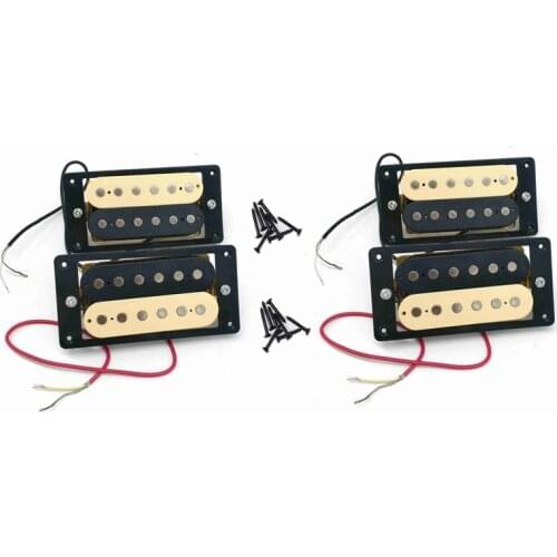 4Pcs Electric Guitar Pickups 50/52 Zebra Faced Humbucker Double Coil Electric Guitar Pickups