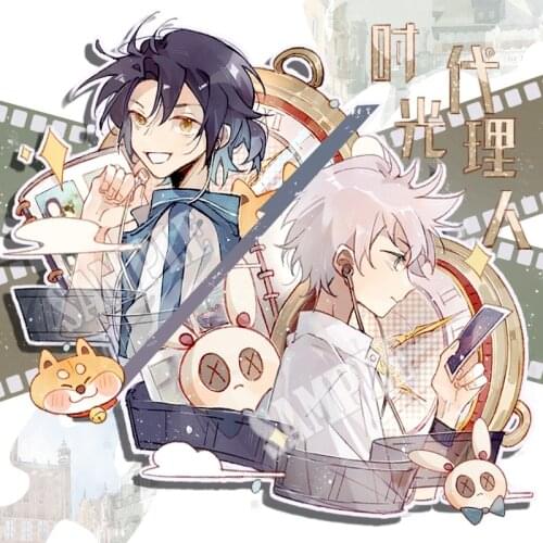 Anime Shiguang Daili Ren Cheng Xiaoshi Lu Guang Acrylic Keychain Bag Pendant Badge Medal Brooch Button Souvenir Decorate Gifts