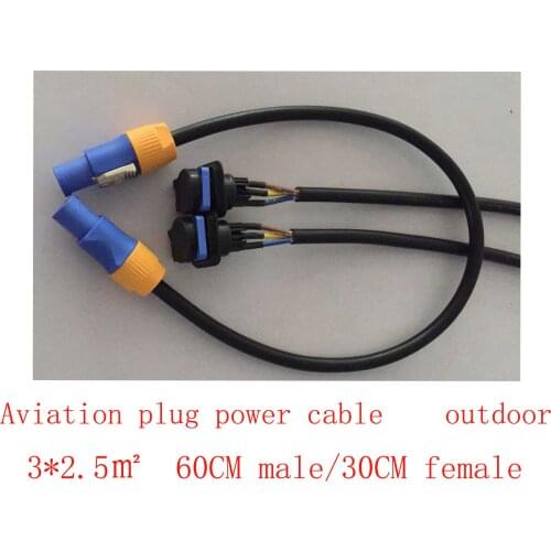 Aviation plug power cable 3*2.5 square 60CM 30CM outdoor P2 P2.5 P3 P3.91 P4 P4.81 Full Color Outdoor Indoor Rental LED Display