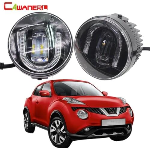 Cawanerl For Nissan Juke 2010- Car Accessories LED Fog Light DRL Daytime Running Lamp High Lumens 1 Pair