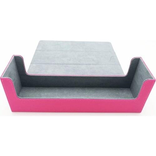 Large capacity side opening 400+ Card Box Capacity Pink Card Case Container Collection For Board Game Sleeve Holder Box