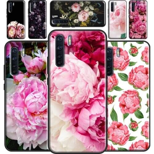 Peony Delicate Flower Case For OPPO A5 A9 2020 A31 A53 A52 A72 A15 A83 A91 A93 A1K A5S Find X3 Pro Reno2 Z Cover