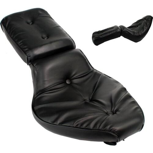 Motorcycle Black Leather Front Driver& Rear Passenger Seat 2-up For Honda Shadow VLX 600/VT600 1988-1993