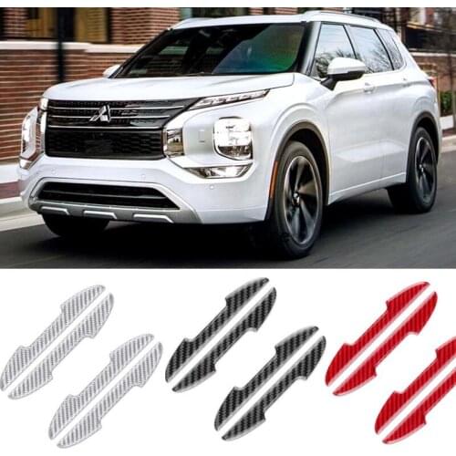 For Mitsubishi ASX Eclipse LANCER Outlander Pajero Sport Car Side Door Edge Guard Bumper Trim Protector Carbon Fiber Stickers