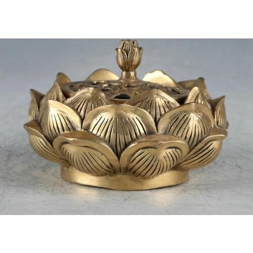 Chinese Brass Lotus Incense Burner Made During The Qianlong Period