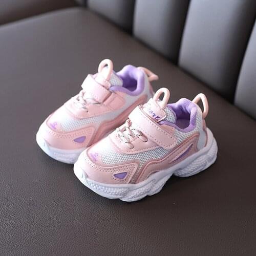 2021 Infant Baby Boys Sneakers Baby Girls Sports Shoes 1-3-6 Years Baby Toddler Soft Sole Breathable Running Shoes Size 21-30