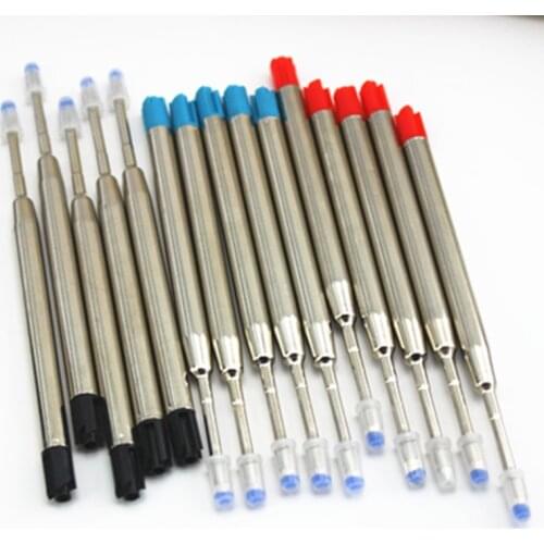 Monte mount metal Ballpoint pen refills. Office school stationery gifts pen DIY choose Blue black refills pen sale 10pc
