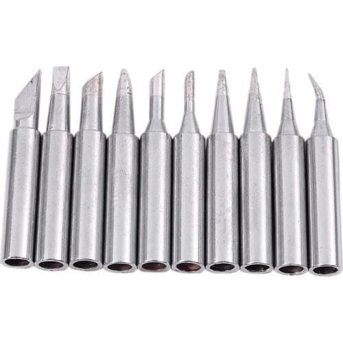 10 Tip Set Tips Soldering Tip Set for Soldering Iron 900-T-I/ BK/ 1.6D/ 2.4D/ 3.0D/ 2C/ 3C/ 4C NEW