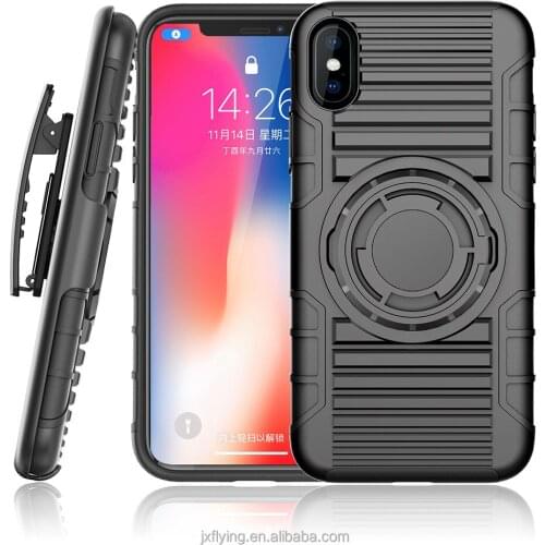 Newest 8 in 1 multifunction robot armor case with ring kickstand bike mount cases car holder casing for iPhone X