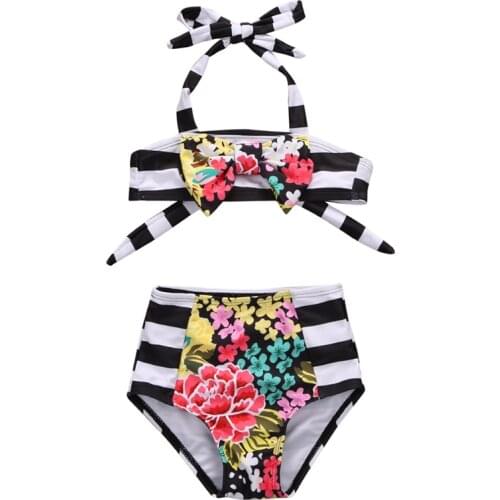 Mother Daughter Matching Swimwear Women Kids Baby Girls Beachwear Bikini Bathing Swimwear Swimsuit Bikini Set