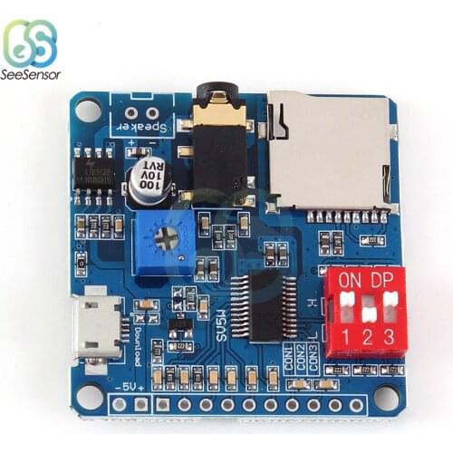 DC 5V 5W Voice Playback Module Board MP3 Music Player SD/TF Card Integrated IO Trigger Class D Amplifier Circuit