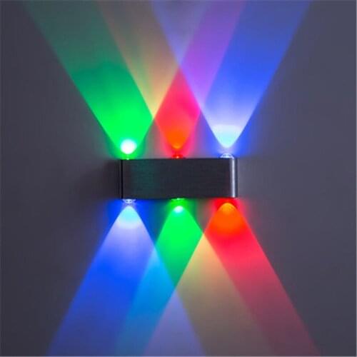 LED Wall Lamp indoor Garden Lighting Aluminum AC86-265 6W 8W Indoor Bedroom Living Room Stairs Wall Light