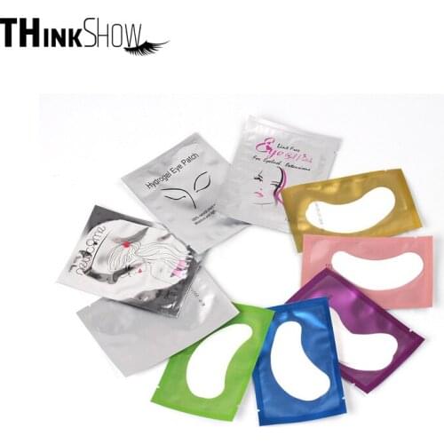 THINKSHOW 20/50/100 Pairs/Lot Eye Gel Patches for Eyelash Extension,Under Eye Paper Pads,Graft Eyelash Extension Sticker Patches
