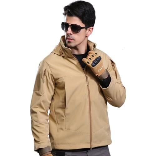 Esdy Outdoor Militar Tactical Keep Warm Shark Skin Waterproof Shirt Hiking Camping Fishing Trekking Travel Sports Charge Clothes
