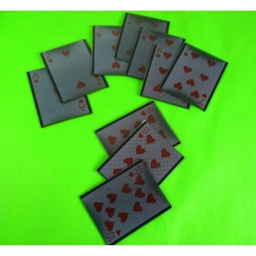 Pack of 10 WOW Sleeve By Katsuya Masuda Plastic Card Ten Pack Hearts Set ,Accessories,Card,Mentalism,Stage,Close-Up,Illusions