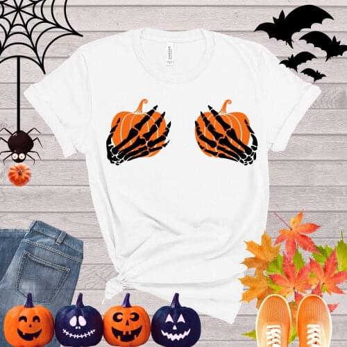 Skeleton Hand Print Harajuku Short Sleeved Top Women T-shirt Casual Ladies Basic O-collar Women T-shirt Girl,Drop Ship