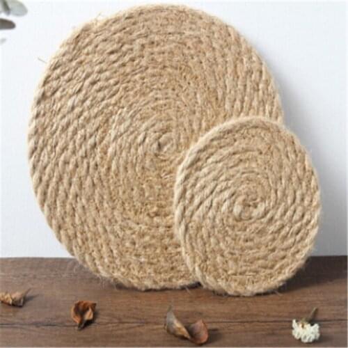 Table Mats Insulation Pad Placemats Coasters Padding Bowl Rattan Kitchen Found Handmade Faucet Spool 1pc