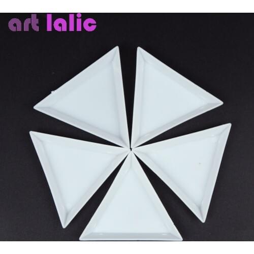 2/5/10pcs Plastic Triangular Tray Rhinestone Diamond Stotrage Box Plate DIY Tools