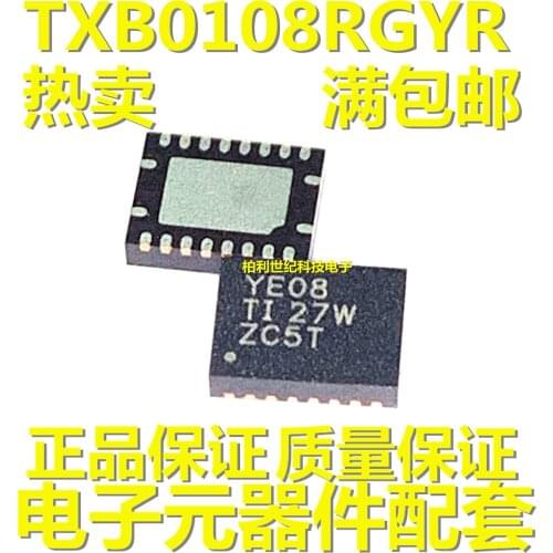 100% New&Original TXB0108RGYR TXB0108RGY Marking:YE08 QFN-20 IC