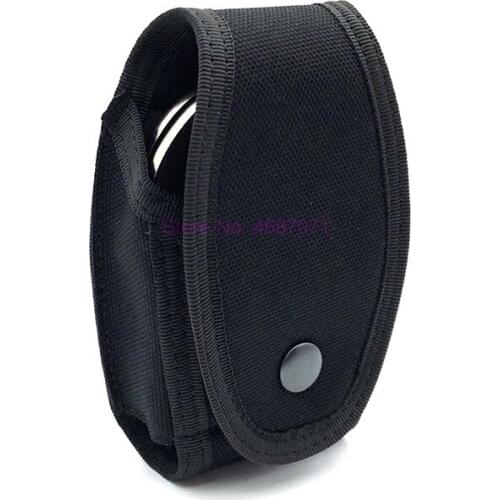 By DHL 100pcs Outdoor Hunting Bag Tool Key Phone Holder Cuff Holder Handcuffs Military Standard Handcuff Case Belt Loop Pouch