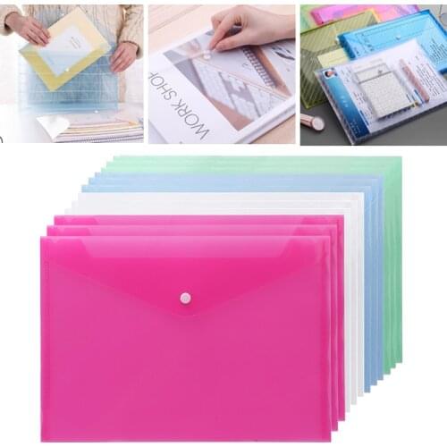 12pcs 33cm X 23cm Files Folders Filing Products For Office & School Supplies Home Storage Document Plastic Bags