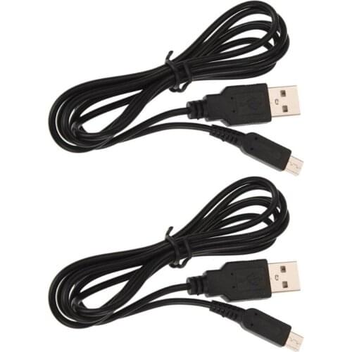 2pcs 1.2m/3.9ft Portable Charging Cable High Speed Excellent PVC Outer Cover Copper Core USB Charger for Nintend 2DS