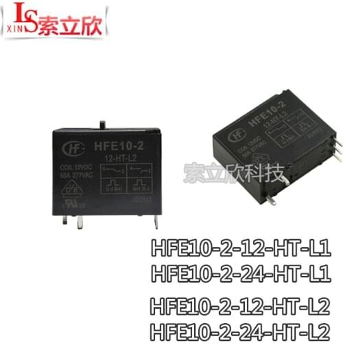 2PCS NEW relay HFE10-2-12-HT-L2 HFE10-2-24-HT-L2 HFE10-2-12-HT-L1 HFE10 2 24 HT L1 12VDV Double coil with manual switch 50A