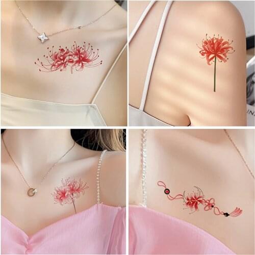 30Pcs/Lot Beauty Make Up Fake Temporary Tattoos Stickers Flowers Arm Shoulder Tattoo Waterproof Women Small Flash Tattoo on Body