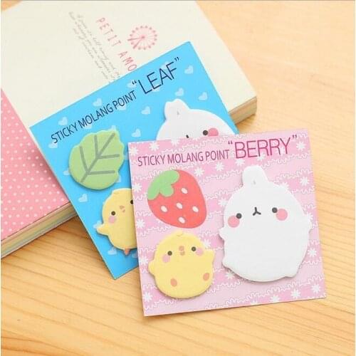 4packs Potato Bunny Combination N Times Post Memo Pad Sticky Notes School Office Supply Stationery Notepad