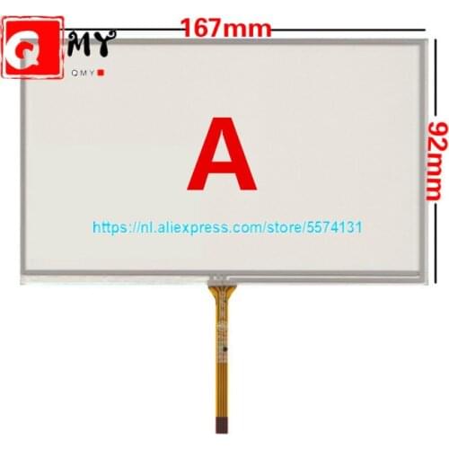7Inch 4Wire Resistive TouchScreen Panel Digitizer for PIONEER JVC KW-AVX826 compatible CAR DVD 166*92 167*92mm