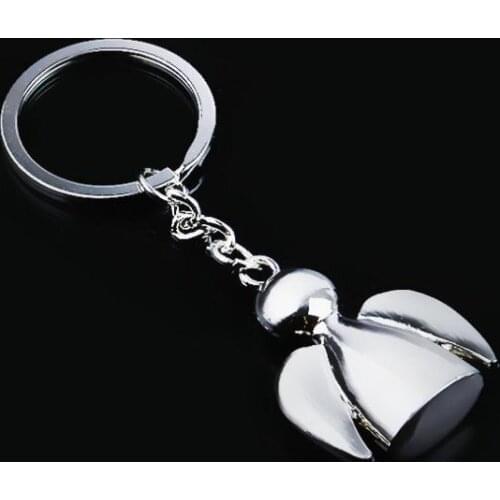 Free Shipping 100pcs/lot New Metal Angel Keychains Novelty Gospel Keyrings for Gifts SN1416