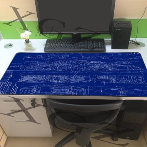 XGZ Anime Tank Car Big Game Mouse Pad Black Delicate Locking Edge Computer Table Mat Speed Slip Lol Csgo Dota Gamer Xxl