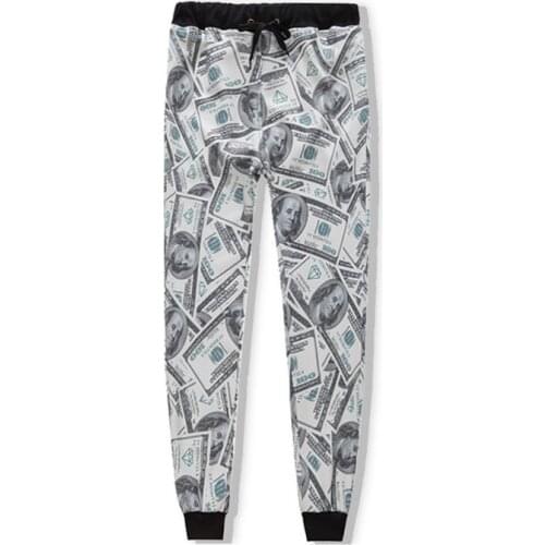 Men Women Jogging Sweatpants Funny 3D American Dollars Print Joggers Pants Men Casual Hip Hop Streetwear Sports Trousers Male