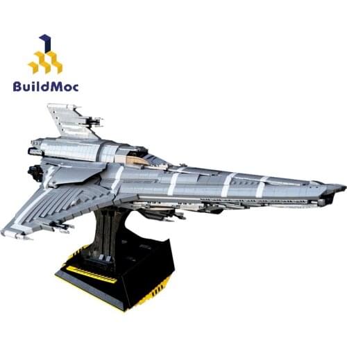 Buildmoc Movie Spaceship Outer Space Warship Fighter Building Blocks Technical Plane Education Toys For Children Gifts 2327 PCS