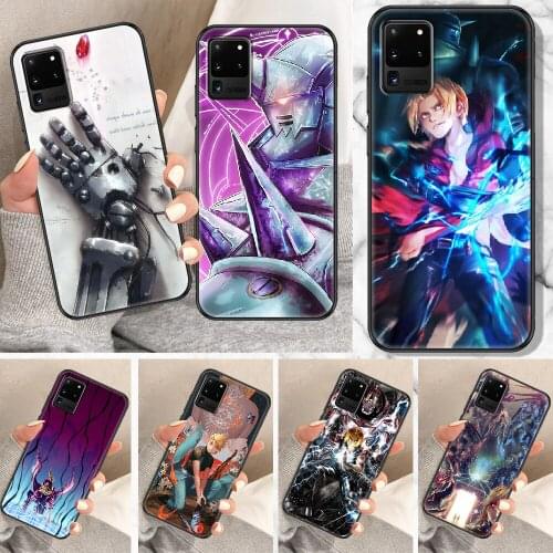 Anime Fullmetal Alchemist Phone case For Samsung Galaxy Note 4 8 9 10 20 S8 S9 S10 S10E S20 Plus UITRA Ultra black luxury cover