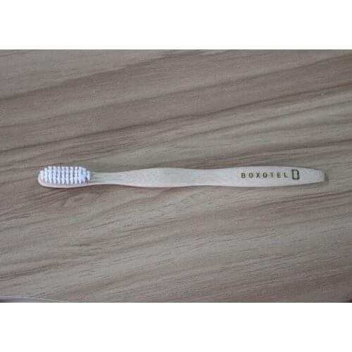 50Pcs/Set Custom Logo Free Flat Handle Travel Environmentally Eco Friendly Adult Bamboo Toothbrush