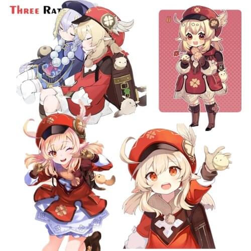 F649 Cute Girl Chibi Klee Genshin Impact Car Sticker And Decal For Smart Mazda 3 Peugeot Cruze Ford Focus Fiesta Kia