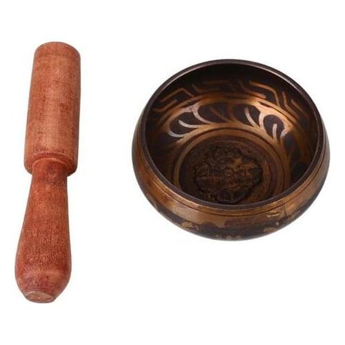 10cm Yoga Fitness Exquisite Tibetan Bell Metal Singing Bowl Striker Buddhism Buddhist Meditation Healing Relaxation trainers