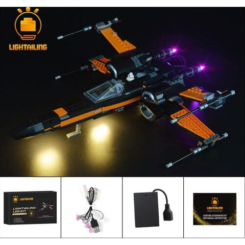 LIGHTAILING Led Light Up Kit For Star War Series Poes X-Wing Fighter Building Block Lighting Set Compatible With 75102 05004