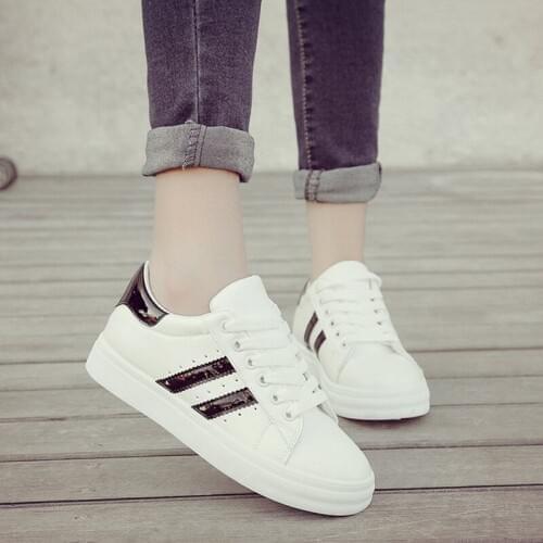 Women Casual Shoes Female Casual Women Sneakers Flats Breathable Vulcanized Shoes Lace Up White Shoes Zapatos De Mujer NVX345