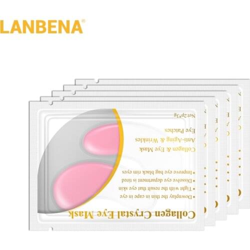 LANBENA 24K Gold Eye Mask Collagen Eye Patches Dark Circle Puffiness Eye Bag Anti-Aging Wrinkle Firming Skin Care