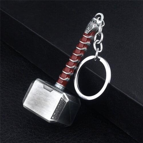 Thor Hammer Metal Keychain Men Women Car Keyring Movie Fans Accessories
