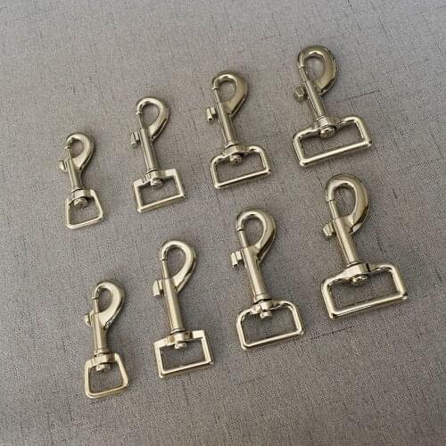 50 Pcs/Lot 15mm 20mm 25mm 32mm Metal Snap Hook Carabiner DIY Bag Dog Leash Leads Belt Strap Clip Lobster Clasps Accessory