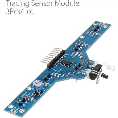 3pcs/lot Five Road Tracing Module Tracing Sensor Module 5 Functions Intelligent Vehicle Control Board