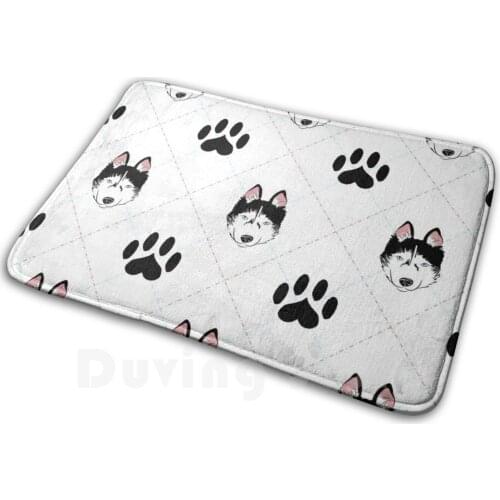 Siberian Husky Plaid Soft Non-Slip Mat Rug 1119 Carpet Cushion Husky Huskie Siberian Siberian Husky Siberian Huskie Sled