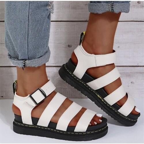 New Arrival Martin Women Sandals Real Leather Solid Female Slippers Ins Hot Sales Breathable Summer Beautiful ladies shoes